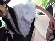 [破解]ASEX-006  ドキドキ露出！ALLホンモノ精子！溫泉旅行で初めての野外真正アナル中出し3本番 東雲あずさ - 1of5